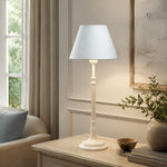 Load image into Gallery viewer, French Country Fabric Metal Table Lamp