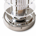 Charger l'image dans la visionneuse de galerie, Clear acrylic and chrome ceiling lamp base close detail
