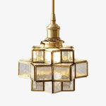 Bild in Gallery-Viewer laden, Vintage Geometric Stained Glass Pendant Lamp