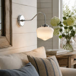 Bild in Gallery-Viewer laden, Vintage Opal Glass Wall Sconce