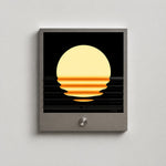 Cargar imagen en el visor de la Galería, Sunset Ripple Integrated LED Wall Light with Brushed Silver Frame