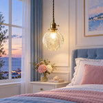 Bild in Gallery-Viewer laden, Vintage Leaf-Textured Glass Pendant Light