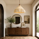 Load image into Gallery viewer, French Country Ruffled Fabric Pendant Light