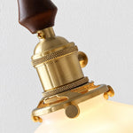Cargar imagen en el visor de la Galería, Vintage White Ruffled Glass Pendant Lamp