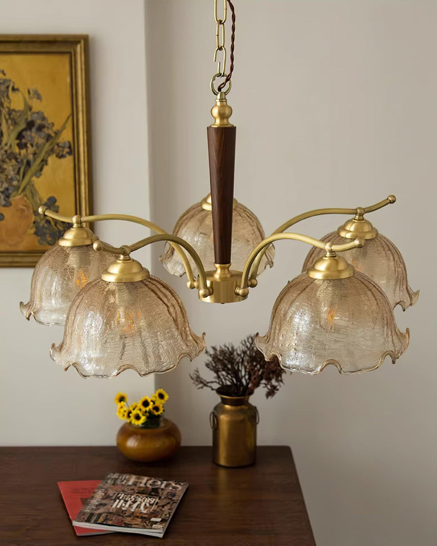 Lustre vintage en verre de Murano