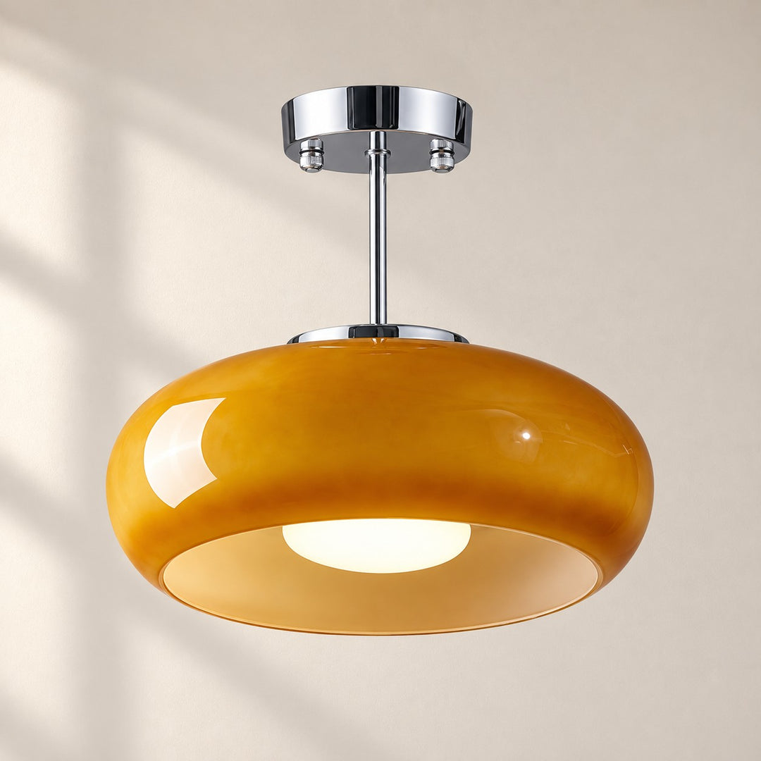 Bauvia Bauhaus Modern Round Glass Ceiling Lamp