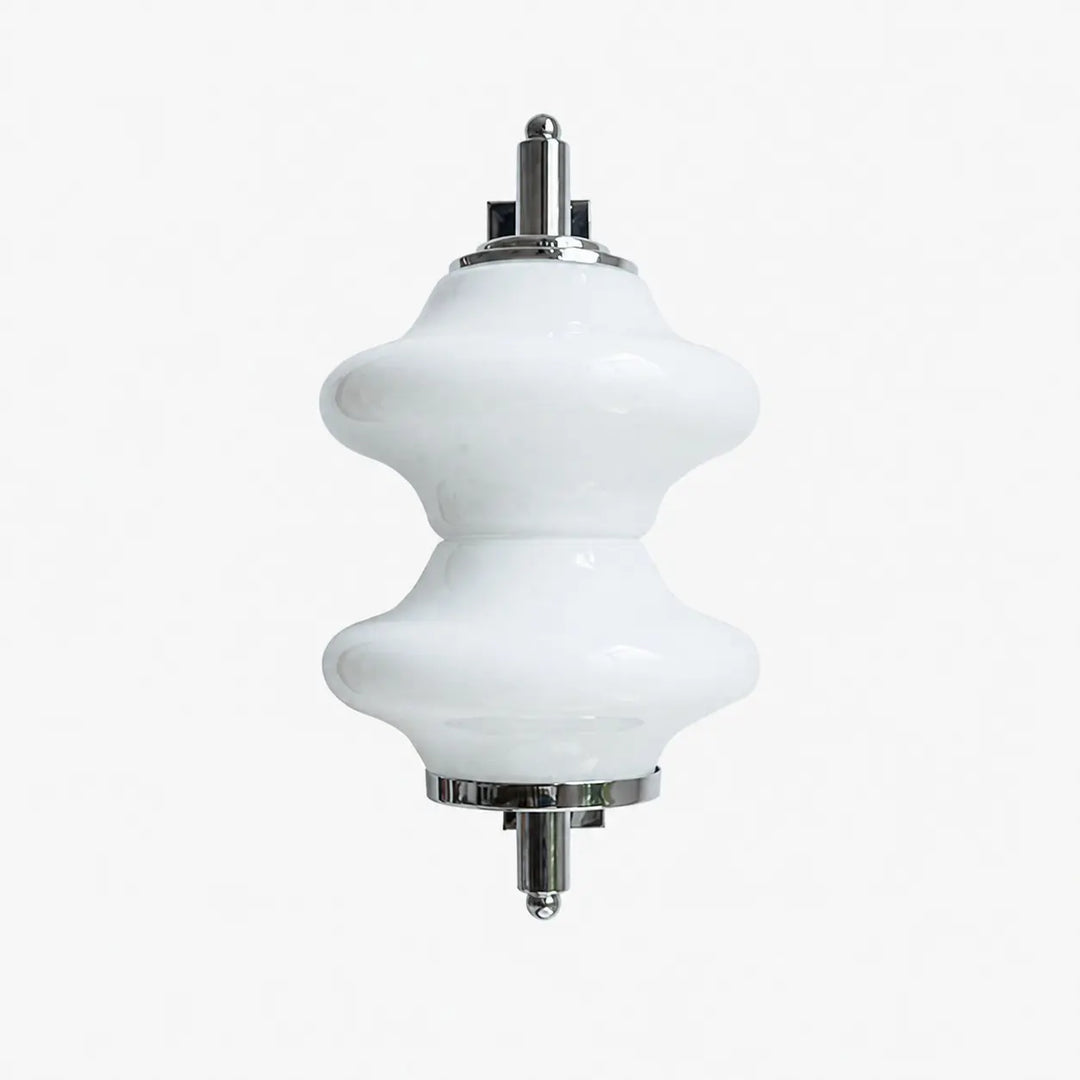 White glass wall light on a clean background