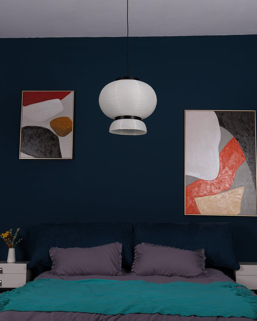 Rounded Layered Paper Plug-In Pendant
