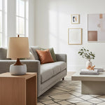 Load image into Gallery viewer, Avero Ambient Table Lamp with Artistic Ribbed Fabric Surface for Sofa Side Table and Desk