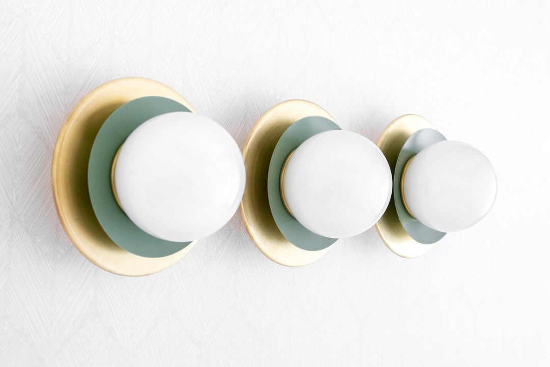 Artivo Modern Layered Globe Ceiling Light with Brass Finish for Living Room, Bedroom and Bathroom