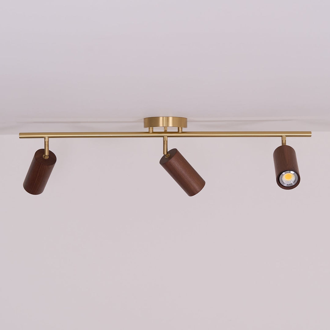 Iluminación de riel de madera Thio