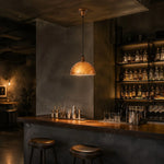Cargar imagen en el visor de la Galería, Amber pendant light above a home bar