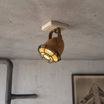 Load image into Gallery viewer, Rust adjustable ceiling spotlight casting a warm GU10 beam