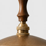 Cargar imagen en el visor de la Galería, Close view of walnut wood and brass detail