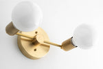 Cargar imagen en el visor de la Galería, Glorica Glass Vanity Light - Modern Brass Wall Sconce for Bathroom Style
