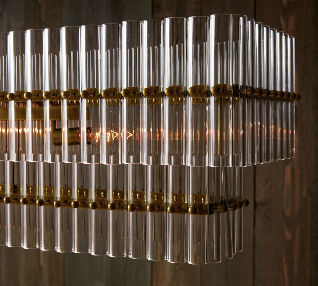 Lámpara colgante de cristal Lumora: estilo moderno de araña de cristal