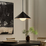 Cargar imagen en el visor de la Galería, Lámpara colgante cónica de metal Brivana: diseño minimalista moderno para comedores
