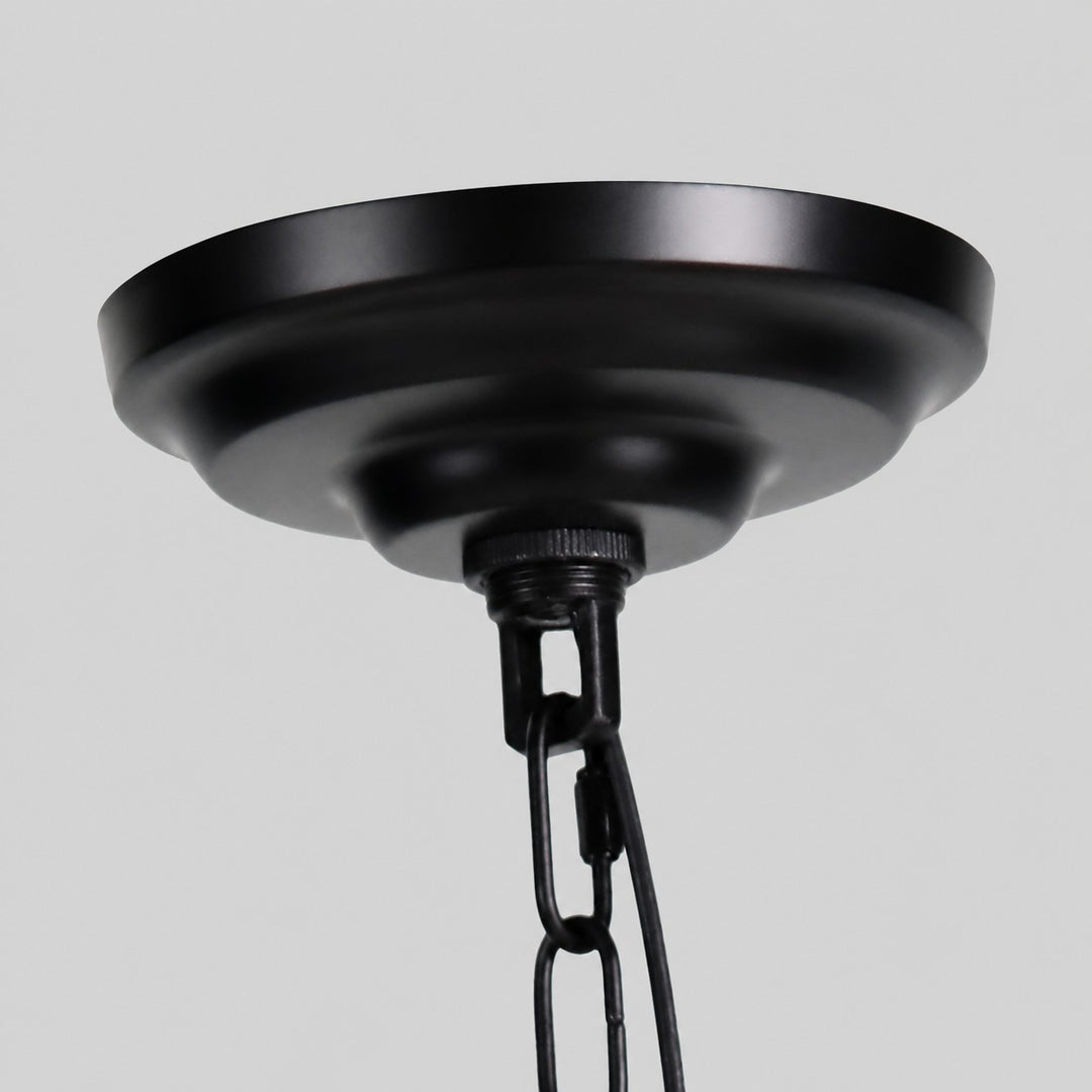 Ceiling canopy and suspension chain detail