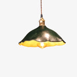 Load image into Gallery viewer, Green leather pendant lamp product view