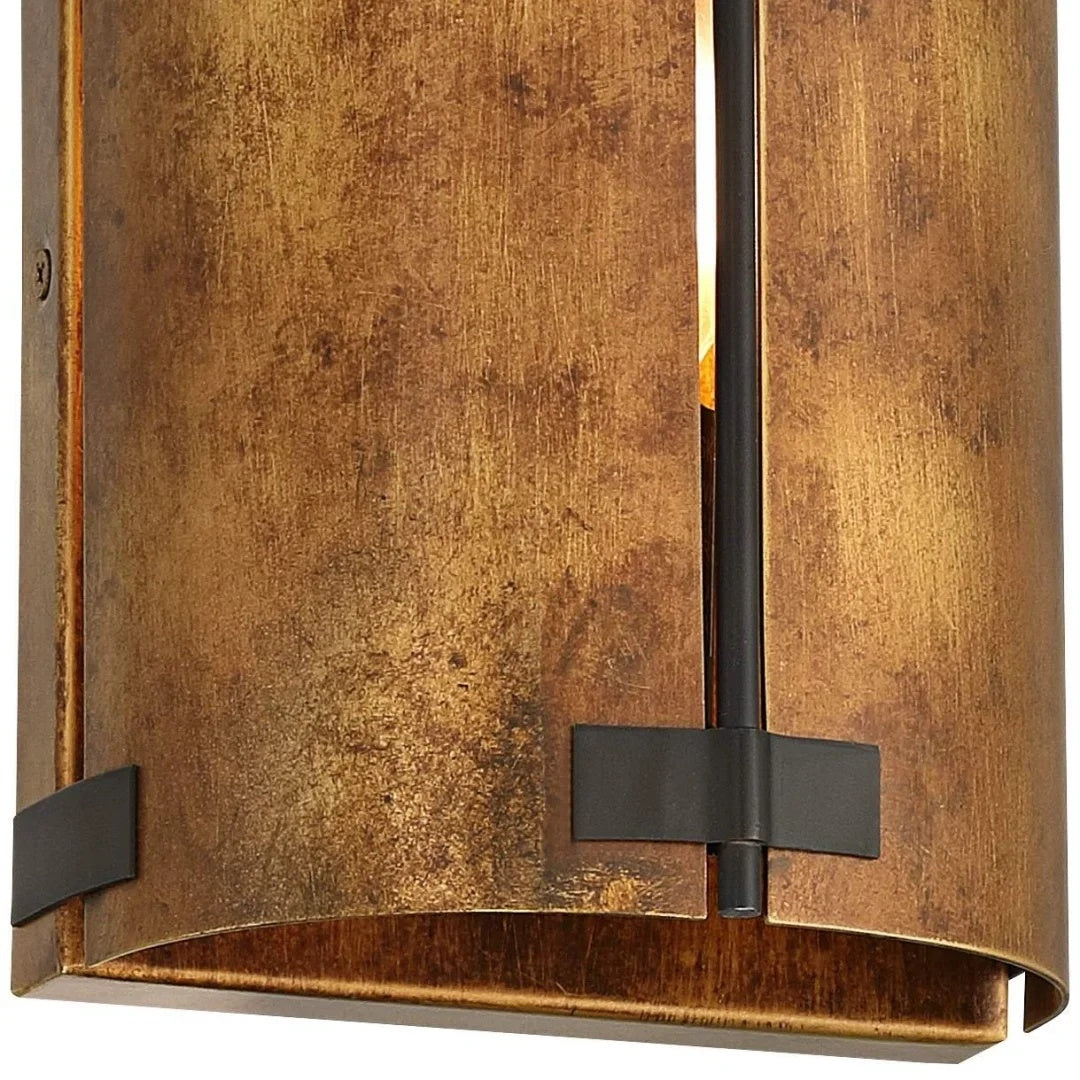 Applique murale rustique Rustivon - Abat-jour en métal courbé de style ancien pour chambre à coucher