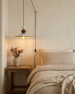 Charger l'image dans la visionneuse de galerie, Hand-Painted Ceramic Brown Trim Plug-In Pendant