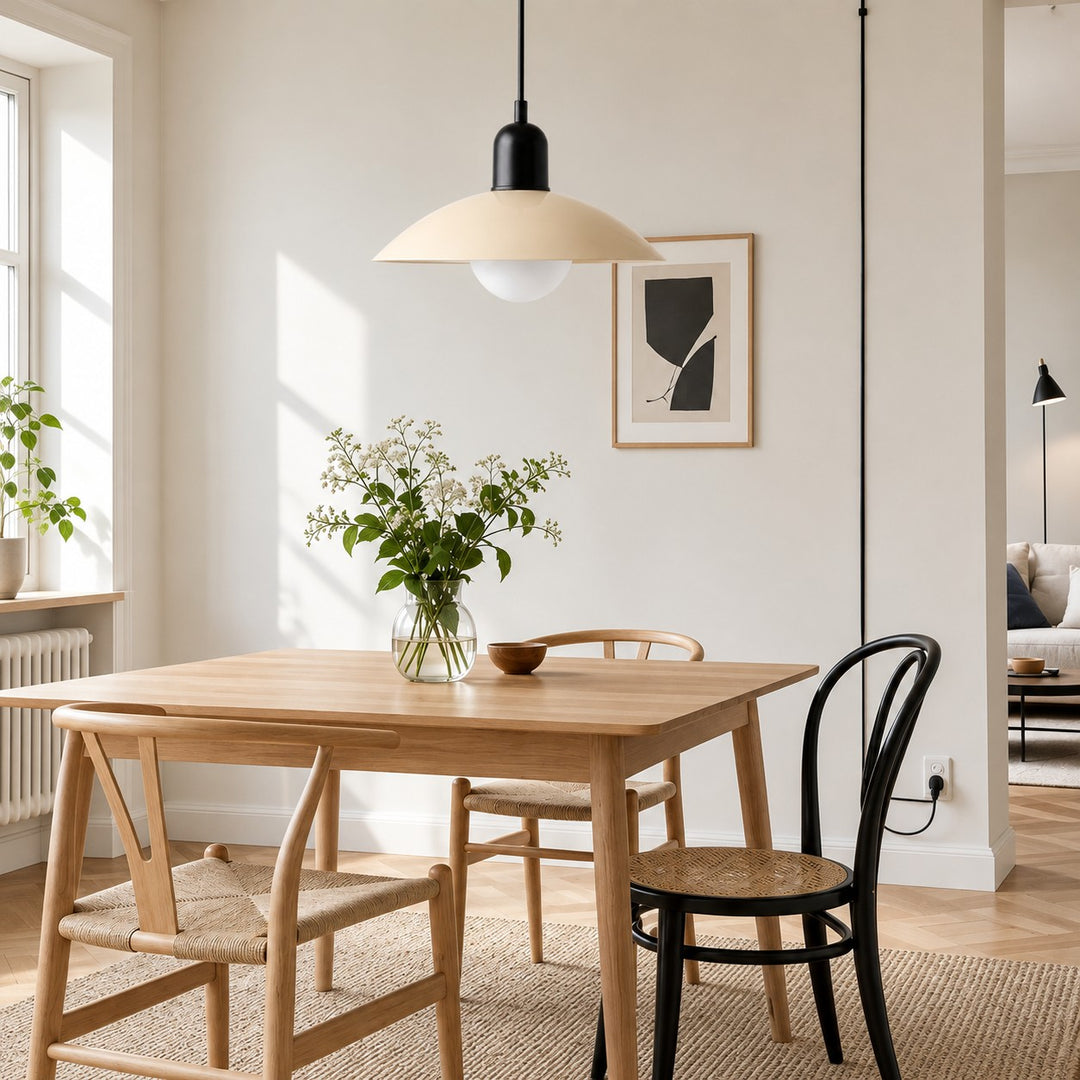 Mid Century Bauhaus Dining Room Plug-in Pendant Light