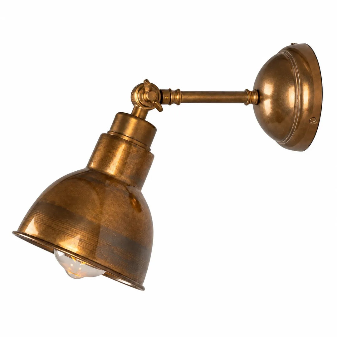 Industrial Brass Adjustable Wall Lamp