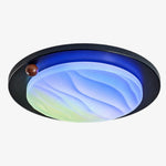 Cargar imagen en el visor de la Galería, Walnut RGB Dynamic Sky Flush Mount Ceiling Light