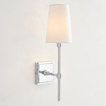 Load image into Gallery viewer, Derlina White Linen Shade Sconce – Classic Single To Triple Wall Light
