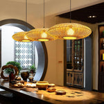 Load image into Gallery viewer, Treasure of the Dawn Bamboo Rattan Pendant Light