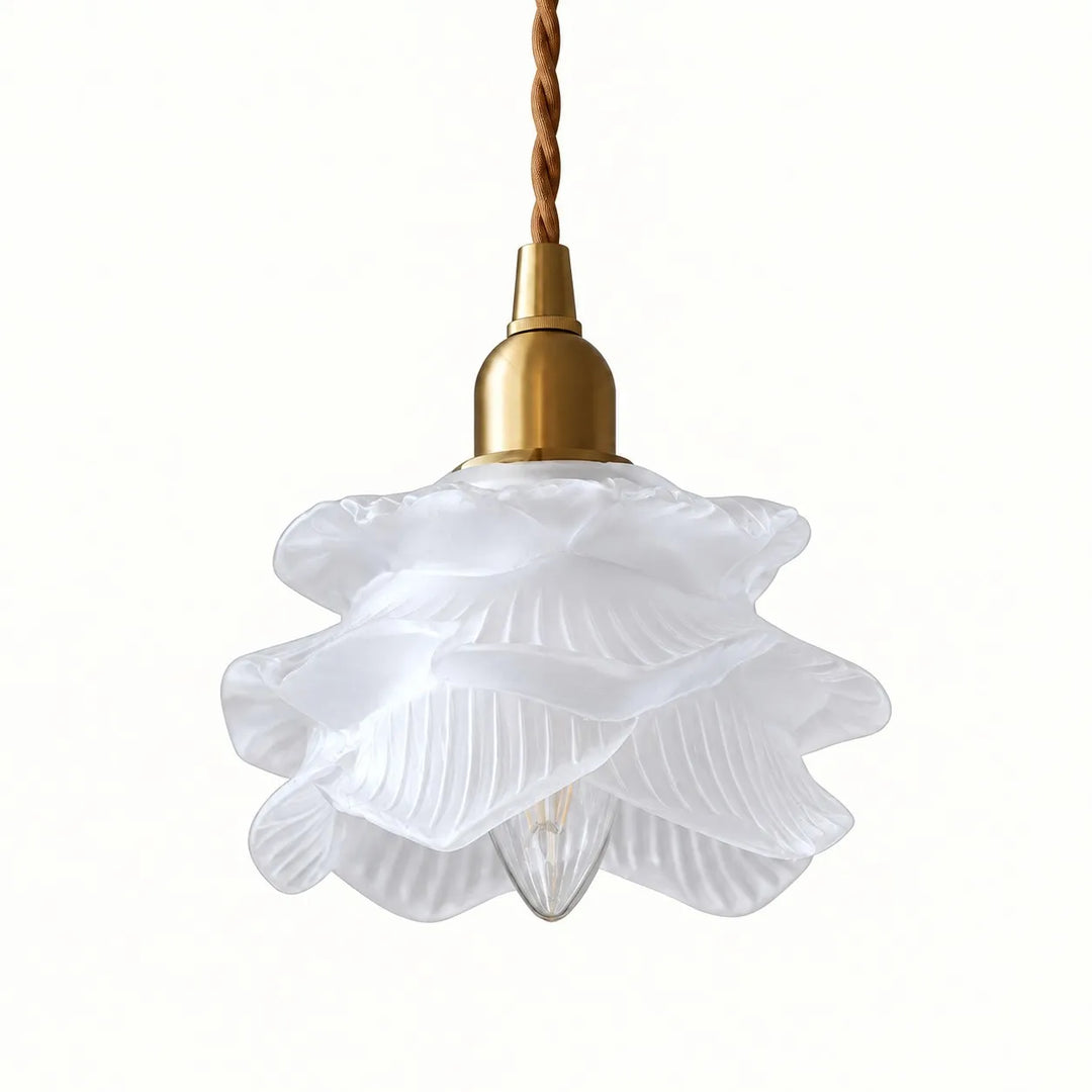 Vintage Rose Glass Pendant Lamp