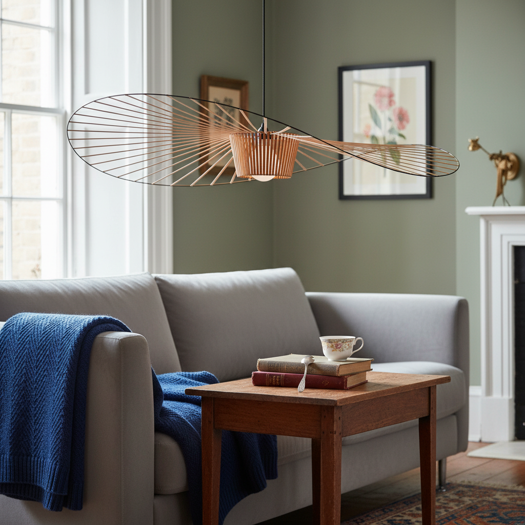 Suspension Spirava Modern en Paille – Lampe de Plafond Sculpturale Minimaliste pour Salon N50