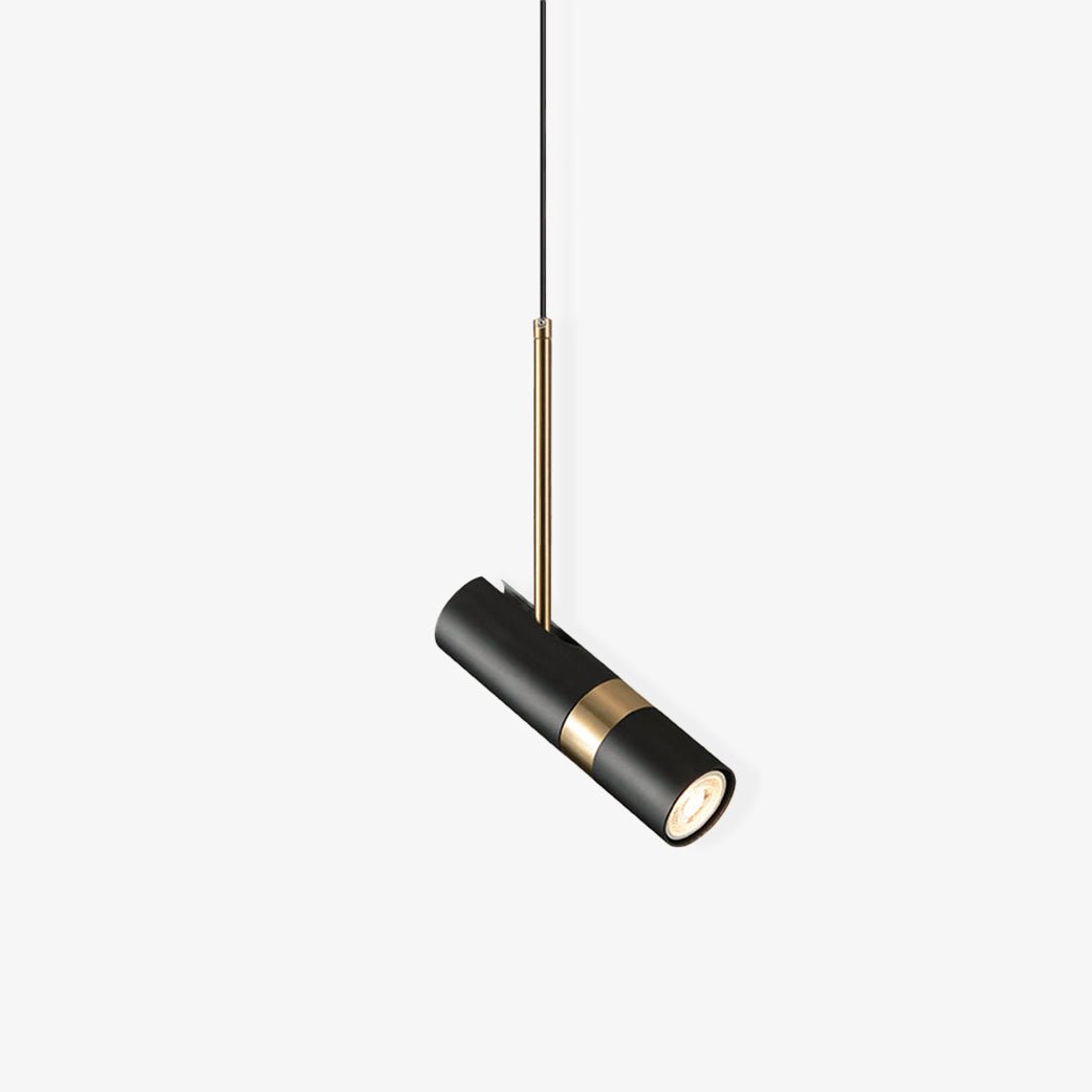 Black And Gold Metal Hardwired Pendant Light