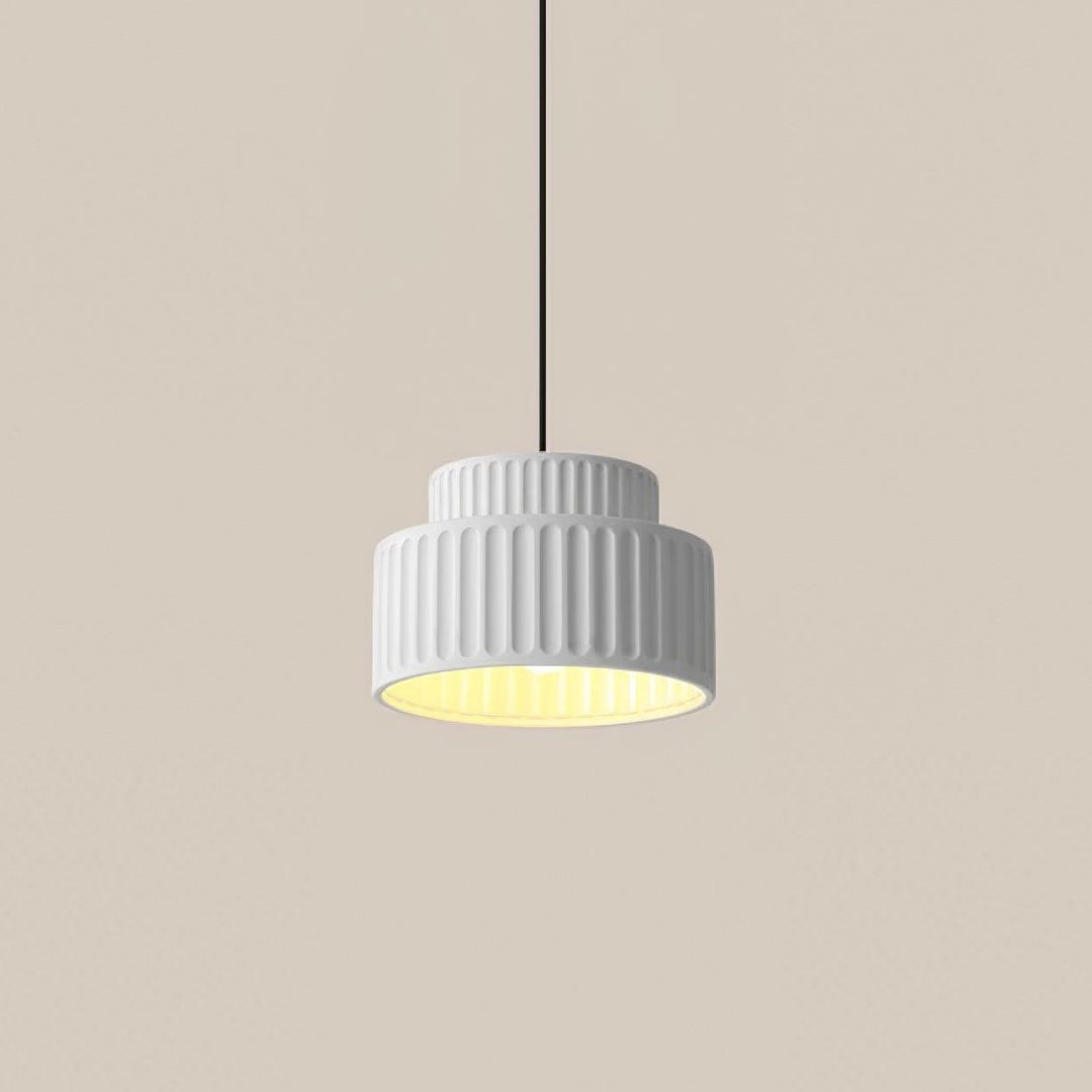 Lampe suspendue en résine de style nordique traditionnel orange câblée