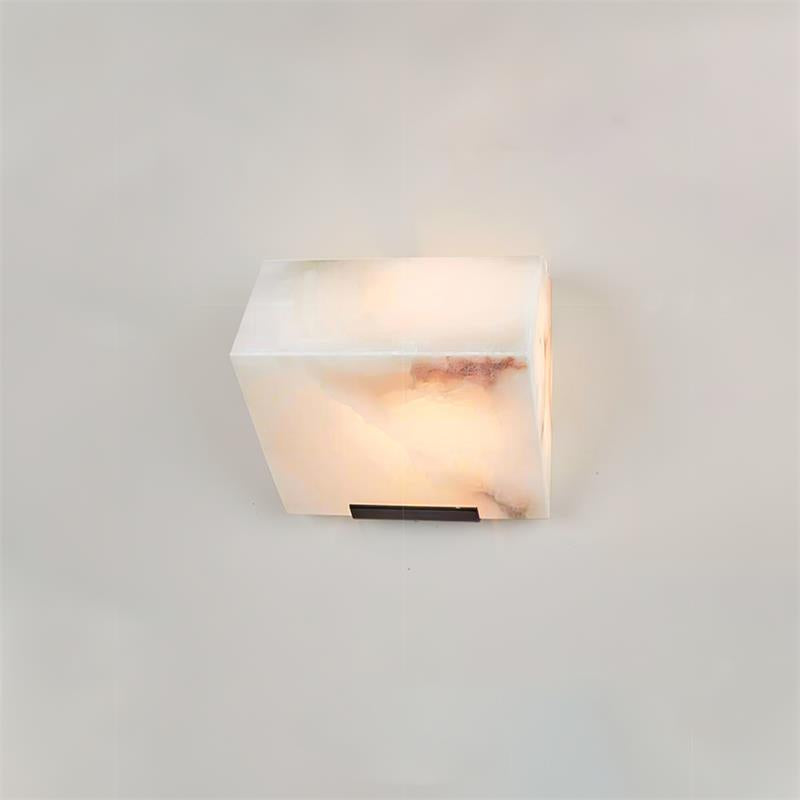 Modern Alabaster Wall Lamp – Minimalist Staircase Sconce for Hallway Corridor Lighting