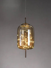 Nordic Starry Cylinder Glass Pendant Lamp