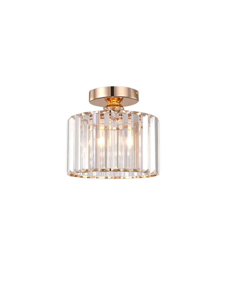 Modern Semi-Recessed Crystal Ceiling Lamp