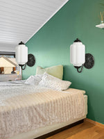 Load image into Gallery viewer, Vintage Milk Glass Sconce Bedside Hallway Eloise Wall Sconce
