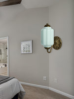 Load image into Gallery viewer, Vintage Milk Glass Sconce Bedside Hallway Eloise Wall Sconce
