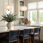 Load image into Gallery viewer, Eloise Scallop Vintage Milk Glass Semi-Flush Mount Pendant Light