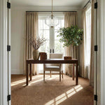 Load image into Gallery viewer, Eloise Scallop Vintage Milk Glass Semi-Flush Mount Pendant Light