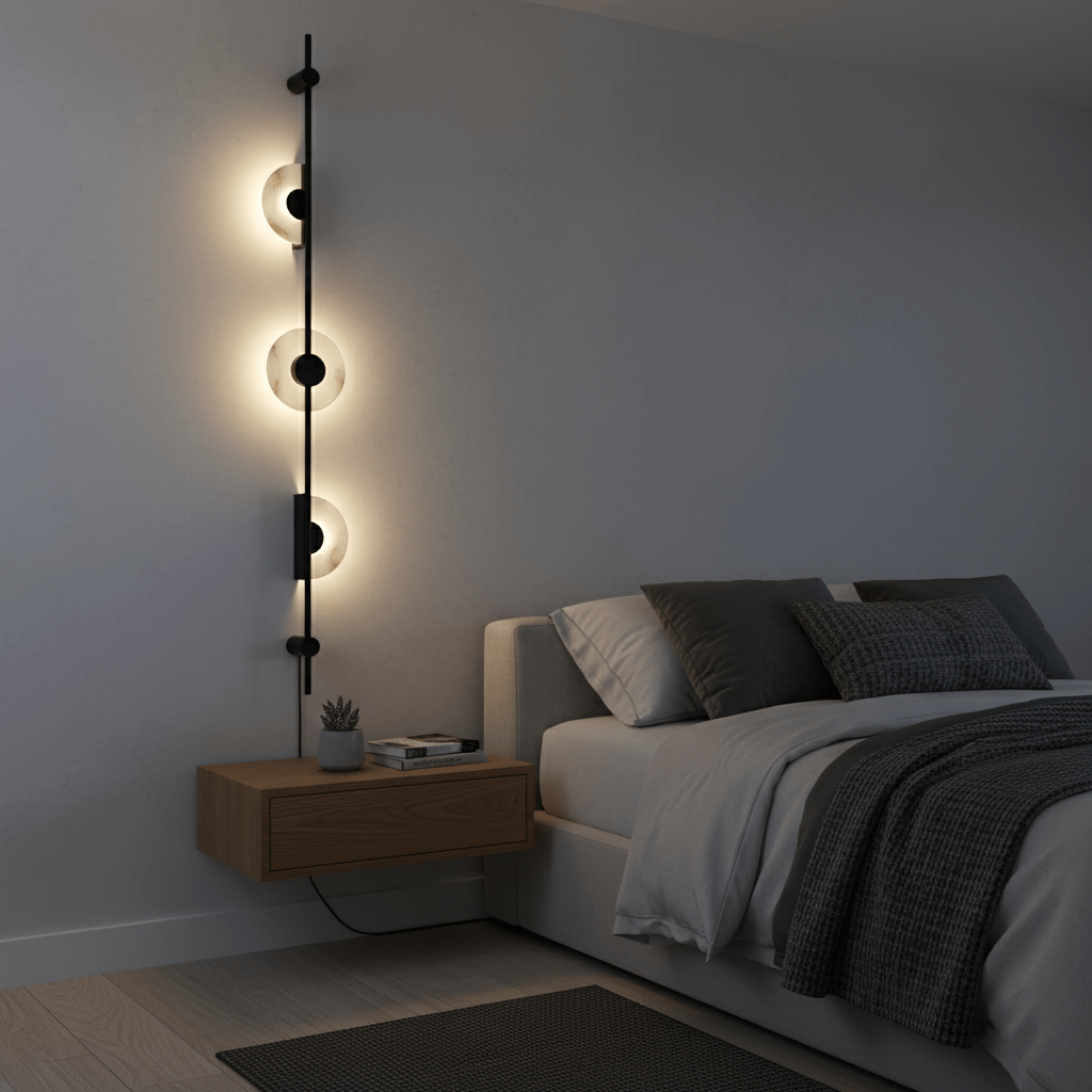 Alabaster Vertical Plug-In Wall Light with Inline Switch - product image 7