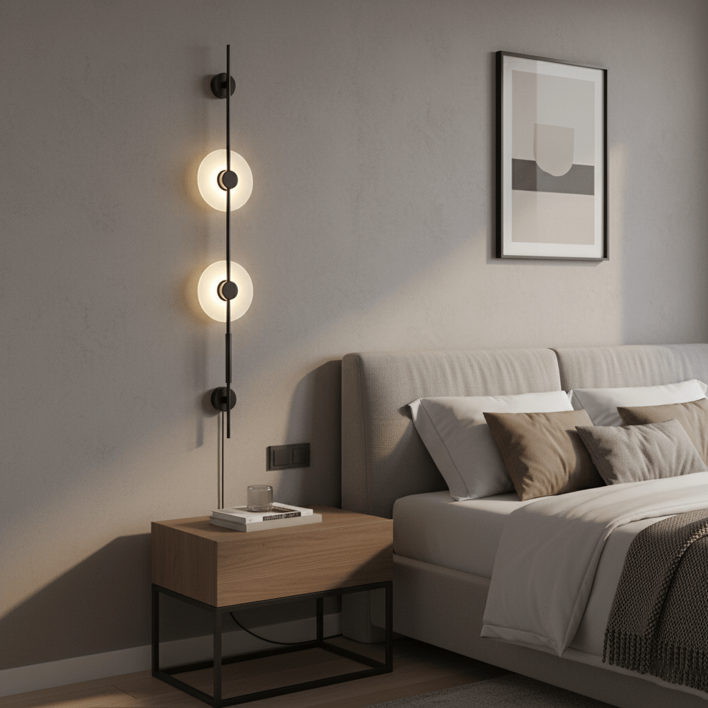 Alabaster Vertical Plug-In Wall Light with Inline Switch - product image 8