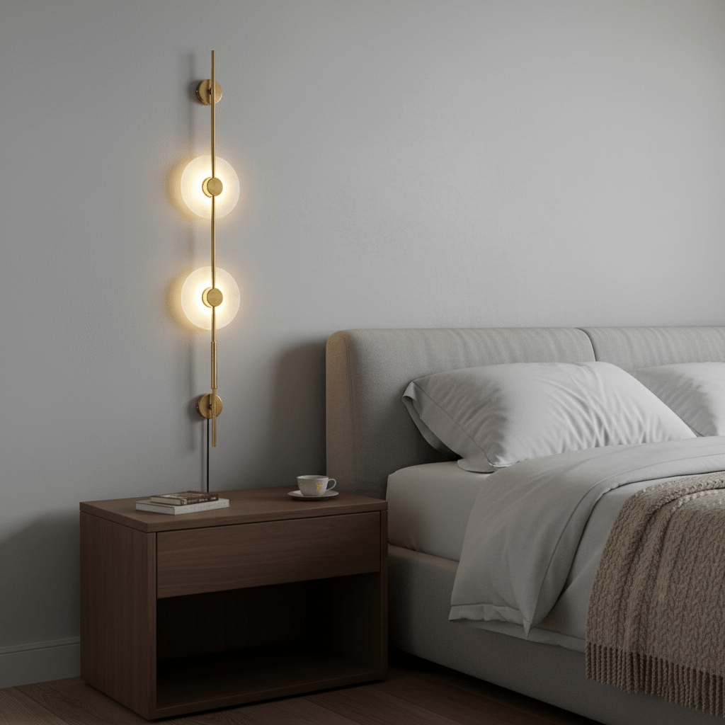 Alabaster Vertical Plug-In Wall Light with Inline Switch - product image 3