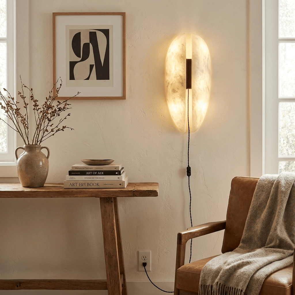 Alabaster Veil Plug-In Wall Light - product image 5