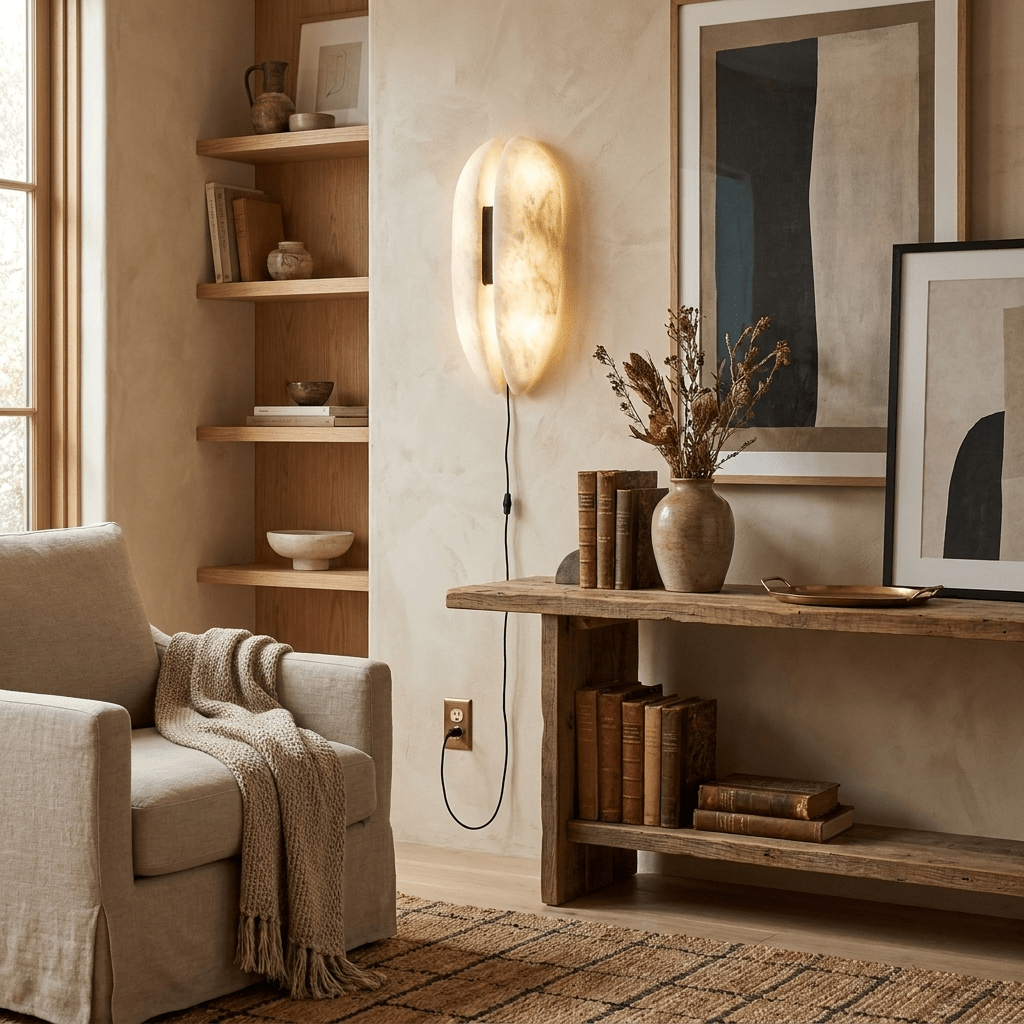 Alabaster Veil Plug-In Wall Light - product image 6