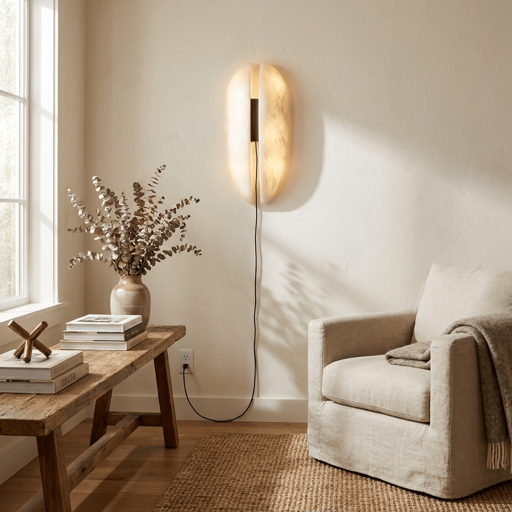 Alabaster Veil Plug-In Wall Light - product image 7