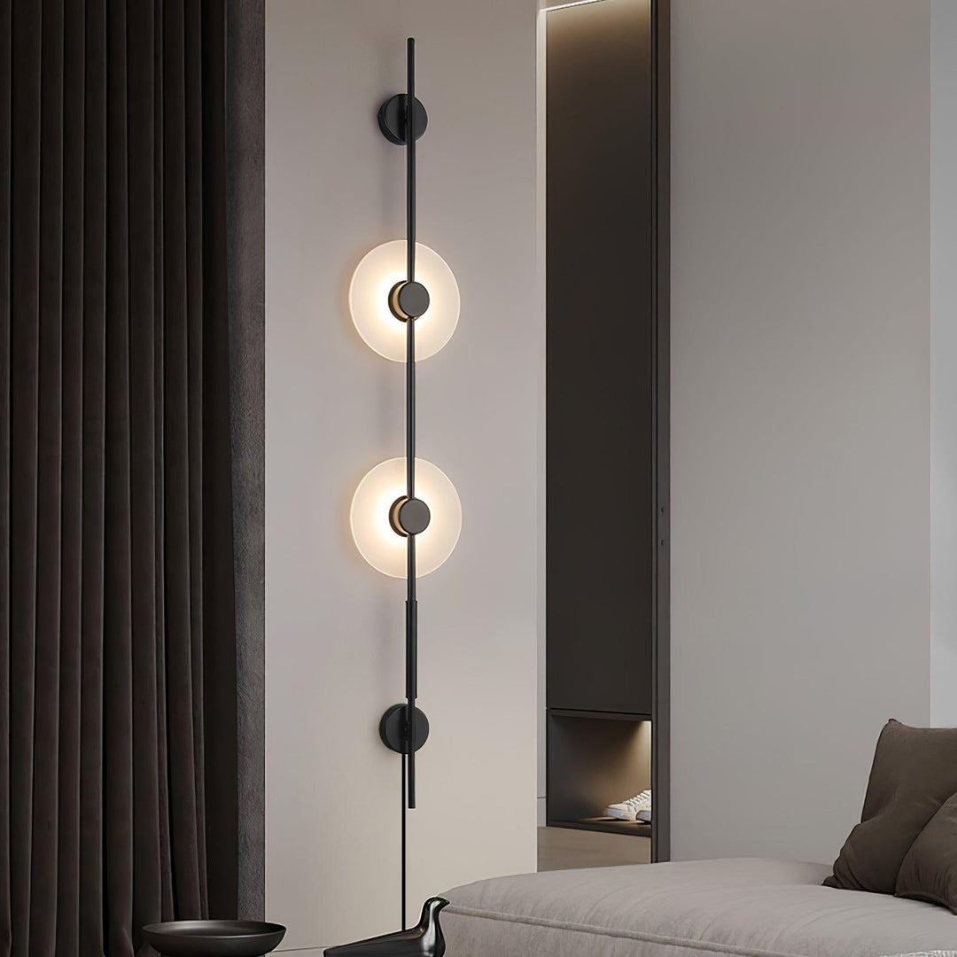 Alabaster Vertical Plug-In Wall Light with Inline Switch - product image 2