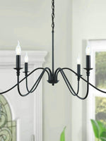 Load image into Gallery viewer, American Simple Vintage Iron Candle Shaped Multi-Head Chandelier
