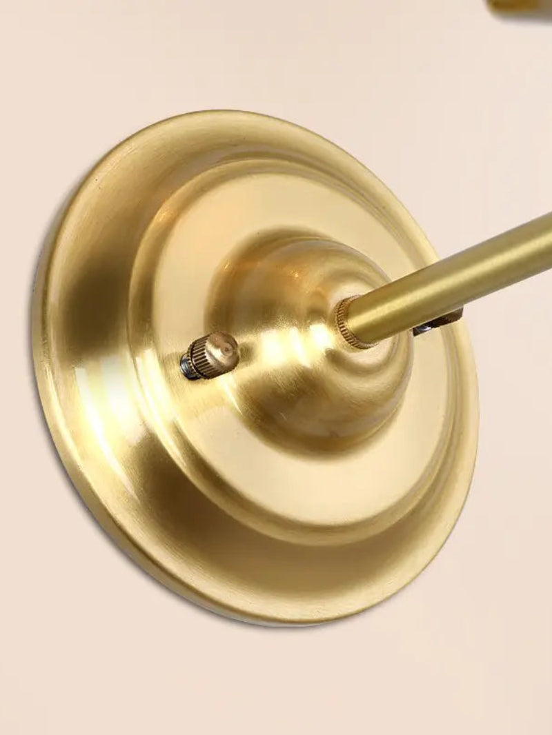 Aplique de pared con pantalla de tela Rowan en cobre antiguo: lámpara vintage de lujo para interiores 